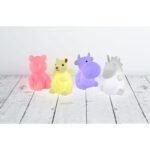 Veioză plastic alb display de 20 de diferite figurine, comutator, schimba culoarea, inclusiv 3xLR44, LxWxH :. 80x100x110, inclusiv 1xRGB LED 0,06W 3V. - imagine 3