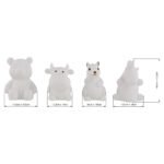 Veioză plastic alb display de 20 de diferite figurine, comutator, schimba culoarea, inclusiv 3xLR44, LxWxH :. 80x100x110, inclusiv 1xRGB LED 0,06W 3V. - imagine 7