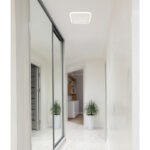 Plafonieră din metal alb mat, plastic cu efect de oglindă 3D, acrilic opal, LxLxH: 230x230x40mm, inclusiv LED 12W 230V, 1500lm sursă, 750lm ieșire, 4000K - imagine 2