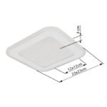 Plafonieră din metal alb mat, plastic cu efect de oglindă 3D, acrilic opal, LxLxH: 230x230x40mm, inclusiv LED 12W 230V, 1500lm sursă, 750lm ieșire, 4000K - imagine 6