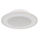 Plafonieră metal alb mat, plastic cu efect 3D, oglindă, acrilic opal, ø: 225mm, H: 40mm, incl. LED 12W 230V, 1500lm sursă, 750lm ieșire, 4000K - imagine 3