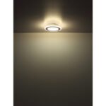 Plafonieră metal alb mat, plastic cu efect 3D, oglindă, acrilic opal, ø: 225mm, H: 40mm, incl. LED 12W 230V, 1500lm sursă, 750lm ieșire, 4000K - imagine 5