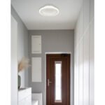 Plafonieră metal alb mat, plastic cu efect 3D, oglindă, acrilic opal, ø: 225mm, H: 40mm, incl. LED 12W 230V, 1500lm sursă, 750lm ieșire, 4000K