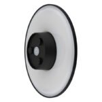 Aplica de exterior plastic negru mat, plastic opal, comutator glisant, comutator în trepte, culorile pot fi fixate, IP44, comutator CCT în carcasă, ø: 252mm, AL: 48mm, incl. LED 15W 230V, sursă 1600lm, ieșire 1200lm, CCT 3000/4000/6000K - imagine 4