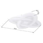 Plafoniera metal alb, acril alb, funcție cu memorie, lumină de veghe, dimabilă, telecomandă, culorile pot fi fixate, LxLxH: 500x500x65, incl. 1xLED 36W 230V, sursă 4848lm, ieșire 1950lm, CCT 3.000-6.000K - imagine 6