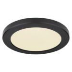 Plafoniera plastic negru, plastic alb, CCT prin comutator, în partea din spate e iluminat, pentru intrerupator, culorile pot fi fixate, D: 220, H: 18, incl. 1xLED 18W 230V, sursă 1800lm, ieșire 1500lm, CCT 3.000-4000-6.500