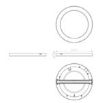 Plafoniera plastic alb, CCT prin comutator, în partea din spate e iluminat, pentru intrerupator, culorile pot fi fixate, D: 220, H: 18, incl. 1 x LED 18W 230V, sursă 1800lm, ieșire 1500lm, CCT 3.000-4000-6.500 - imagine 6