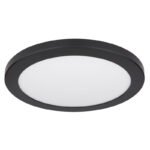 Plafoniera plastic negru, plastic alb, CCT prin comutator, în partea din spate e iluminat, pentru intrerupator, culorile pot fi fixate, D: 298, H: 18, incl. 1xLED 24W 230V, sursă 2200lm, ieșire 1900lm, CCT 3.000-4000-6.500 - imagine 4