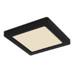 Plafoniera plastic negru, plastic alb, comutator glisant, culorile pot fi fixate, LxLxH: 167x167x17mm, inclusiv LED 12W 230V, sursa 1050lm, iesire 900lm, CCT 3000/4000/6500K