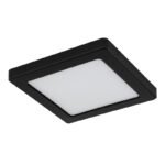 Plafoniera plastic negru, plastic alb, comutator glisant, culorile pot fi fixate, LxLxH: 167x167x17mm, inclusiv LED 12W 230V, sursa 1050lm, iesire 900lm, CCT 3000/4000/6500K - imagine 3