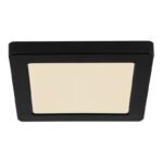 Plafoniera plastic negru, plastic alb, comutator glisant, culorile pot fi fixate, LxLxH: 167x167x17mm, inclusiv LED 12W 230V, sursa 1050lm, iesire 900lm, CCT 3000/4000/6500K - imagine 4