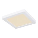 Plafoniera plastic alb, comutator glisant, culorile pot fi fixate, LxLxH: 167x167x17mm, inclusiv LED 12W 230V, sursa 1050lm, iesire 950lm, CCT 3000/4000/6500K