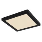 Plafoniera plastic negru, plastic alb, comutator glisant, culorile pot fi fixate, LxLxH: 217x217x17mm, inclusiv LED 18W 230V, sursa 1900lm, iesire 1400lm, CCT 3000/4000/6500K