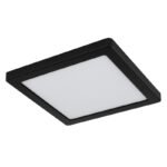 Plafoniera plastic negru, plastic alb, comutator glisant, culorile pot fi fixate, LxLxH: 217x217x17mm, inclusiv LED 18W 230V, sursa 1900lm, iesire 1400lm, CCT 3000/4000/6500K - imagine 3