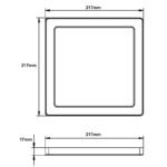Plafoniera plastic negru, plastic alb, comutator glisant, culorile pot fi fixate, LxLxH: 217x217x17mm, inclusiv LED 18W 230V, sursa 1900lm, iesire 1400lm, CCT 3000/4000/6500K - imagine 6