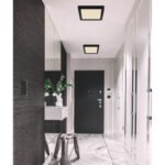 Plafoniera plastic negru, plastic alb, comutator glisant, culorile pot fi fixate, LxLxH: 217x217x17mm, inclusiv LED 18W 230V, sursa 1900lm, iesire 1400lm, CCT 3000/4000/6500K