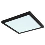 Plafoniera plastic negru, plastic alb, comutator glisant, culorile pot fi fixate, LxLxH: 291x291x17mm, inclusiv LED 24W 230V, sursa 2500lm, iesire 2000lm, CCT 3000/4000/6500K - imagine 5