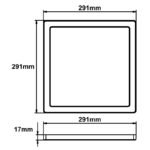 Plafoniera plastic negru, plastic alb, comutator glisant, culorile pot fi fixate, LxLxH: 291x291x17mm, inclusiv LED 24W 230V, sursa 2500lm, iesire 2000lm, CCT 3000/4000/6500K - imagine 6
