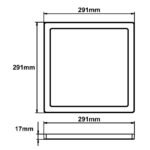 Plafoniera plastic alb, comutator glisant, culorile pot fi fixate, LxLxH: 291x291x17mm, inclusiv LED 24W 230V, sursa 2500lm, iesire 2100lm, CCT 3000/4000/6500K - imagine 5