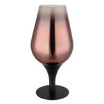 Lampă de masă din metal negru mat, sticlă de culoare cupru, gradient transparent, cablu textil negru, întrerupător pe cablu, ø: 150mm, H: 310mm, lungime cablu 1500mm, fără 1x E27 40W 230V - imagine 3