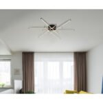 Plafonieră metal negru mat, aluminiu negru mat, plastic opal, mobilă, ø: 800mm, H: 77mm, incl. LED 40W 230V, sursă 4345lm, ieșire 2870lm, 3000K - imagine 2