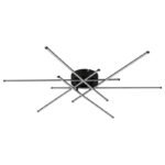 Plafonieră metal negru mat, aluminiu negru mat, plastic opal, mobilă, ø: 800mm, H: 77mm, incl. LED 40W 230V, sursă 4345lm, ieșire 2870lm, 3000K - imagine 3