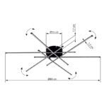 Plafonieră metal negru mat, aluminiu negru mat, plastic opal, mobilă, ø: 800mm, H: 77mm, incl. LED 40W 230V, sursă 4345lm, ieșire 2870lm, 3000K - imagine 6