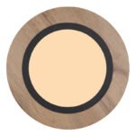 Plafonieră metal negru mat, MDF lemn optic închis, plastic alb, ø: 400mm, I: 45mm, incl. LED 15W 230V, 1700lm Sursă, 800lm Ieșire, 3000K - imagine 4