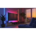 Bandă LED din plastic alb, plastic transparent, comutator cu buton, comutator în trepte, schimbător de culori RGB, fără adaptor, cu conexiune USB-C, 27 de efecte de iluminare, lung. 5000 mm, distanță între LED-uri 100mm, incl. 50 x LED RGB 0.06W 5V - imagine 2