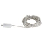 Bandă LED din plastic alb, plastic transparent, comutator cu buton, comutator în trepte, schimbător de culori RGB, fără adaptor, cu conexiune USB-C, 27 de efecte de iluminare, lung. 5000 mm, distanță între LED-uri 100mm, incl. 50 x LED RGB 0.06W 5V - imagine 3