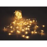 Bandă LED din plastic alb, plastic transparent, opal, comutator cu buton, fără adaptor, cu conexiune USB-C, 8 efecte luminoase comutabile, LxLxA: 10000x5x4mm, distanța dintre LED-uri 100mm, număr de becuri (luminițe) 100, incl. LED 0.06W 5V, 3000K - imagine 4