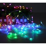 Bandă LED din plastic alb, plastic transparent, comutator cu buton, comutator în trepte, schimbător de culori RGB, fără adaptor, cu conexiune USB-C, 27 de efecte de iluminare, lung. 10000mm, distanță între LED-uri 100mm, incl. 100 x LED RGB 0.06W 5V - imagine 5