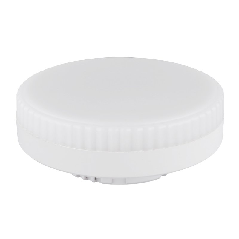 led-bulb-10162-g29861-3 Bec LED plastic opal, plastic alb mat, aluminiu nichel mat, ø: 73mm, H: 26mm, incl. 1x GX53 LED 6W 230V, 400lm sursă, 400lm ieșire, 1800K - imagine 1