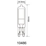 LED iluminant sticlă transparentă, ceramică albă, ø: 15mm, H: 65mm, incl. 1x G9 LED 4W 230V, 600lm sursă, 600lm ieșire, 3000K - imagine 4