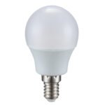 Bec LED, aluminiu, plastic alb, ILLU, reglabil, Ø47, H:90, 1xE14 ILLU 5W 230V, 470lm, 3000K.