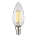 Bec LED, sticla transparenta, ø: 35mm, H: 98mm, E14 6W 230V, sursa 800lm, iesire 800lm, 4000K