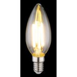 Bec LED, sticla transparenta, ø: 35mm, H: 98mm, E14 6W 230V, sursa 800lm, iesire 800lm, 3000K - imagine 3