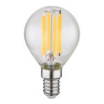 Bec LED, sticla transparenta, ø: 45mm, H: 78mm, E14 6W 230V, sursa 800lm, iesire 800lm, 3000K
