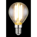 Bec LED, sticla transparenta, ø: 45mm, H: 78mm, E14 6W 230V, sursa 800lm, iesire 800lm, 3000K - imagine 3