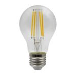 Bec LED, argintiu, sticla transparenta, E27 AGL, Ø 60, V: 106, E27 LED 4W 230V, 470lm, 2700K