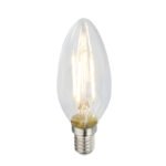 Bec LED, nichel mat, sticla transparenta, 2 buc la pachet, Ø35, H:98, 2xE14 LED 4W 230V, 400lm, 3000K. - imagine 4