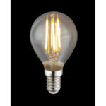 Bec LED, nichel mat, sticla transparenta, ILLU, 2 buc la pachet, Ø45, H:78, 2xE14 ILLU 4W 230V, 400lm, 3000K. - imagine 3