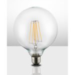 Bec LED, transparent, Ø125, H:175, 1xE27 LED 9W 230V, 1000lm, 3000K. - imagine 3