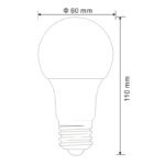 Bec LED, aluminiu, alb plastic, filamente AGL, 2 buc la pachet, Ø60, V:105, 2xE27 LED 9W 230V, 810lm, 3000K. - imagine 3