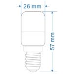 Bec LED, aluminiu, plastic alb, E14 mini, Ø25, V:58, 1xE14 LED 2,5W 230V, 220lm, 3000K. - imagine 3