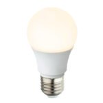 Bec LED, aluminiu alb, policarbonat, plastic alb, Ø60, V:105, 1xE27 LED 7W 230V, 620lm, 3000K. - imagine 2