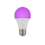 Bec LED, aluminiu, policarbonat alb, plastic alb, AGL, reglabil, telecomanda, schimbarea culorii luminii, fixare culoare, Ø60, V:115, 1xE27 RGBW 5W 230V, 470lm, 2700K. - imagine 3