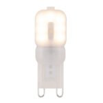 Bec LED, plastic satinat, plat, LxA: 16x48, 1xG9 LED 2W 230V, 180lm, 3000K.