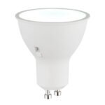 LED iluminant plastic alb, plastic satinat, aluminiu nichel mat, comutator glisant, comutator pas cu pas, ø: 50mm, H: 58mm, incl. 1x GU10 LED 5W 230V, 450lm sursă, 450lm ieșire, CCT 3000/4000/6500K - imagine 4