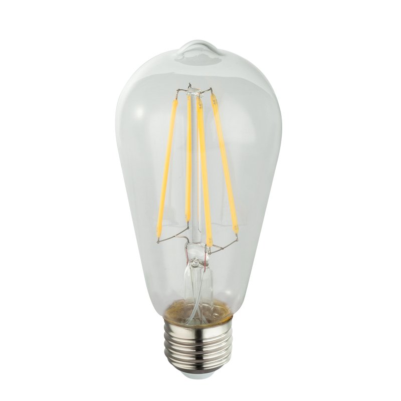 led-bulb-11399-g20184-3 Bec LED, sticla transparenta, E27 Edison, forma para, Ø64, H:140, 1xE27 LED 7W 230V, 800lm, 3000K. - imagine 1